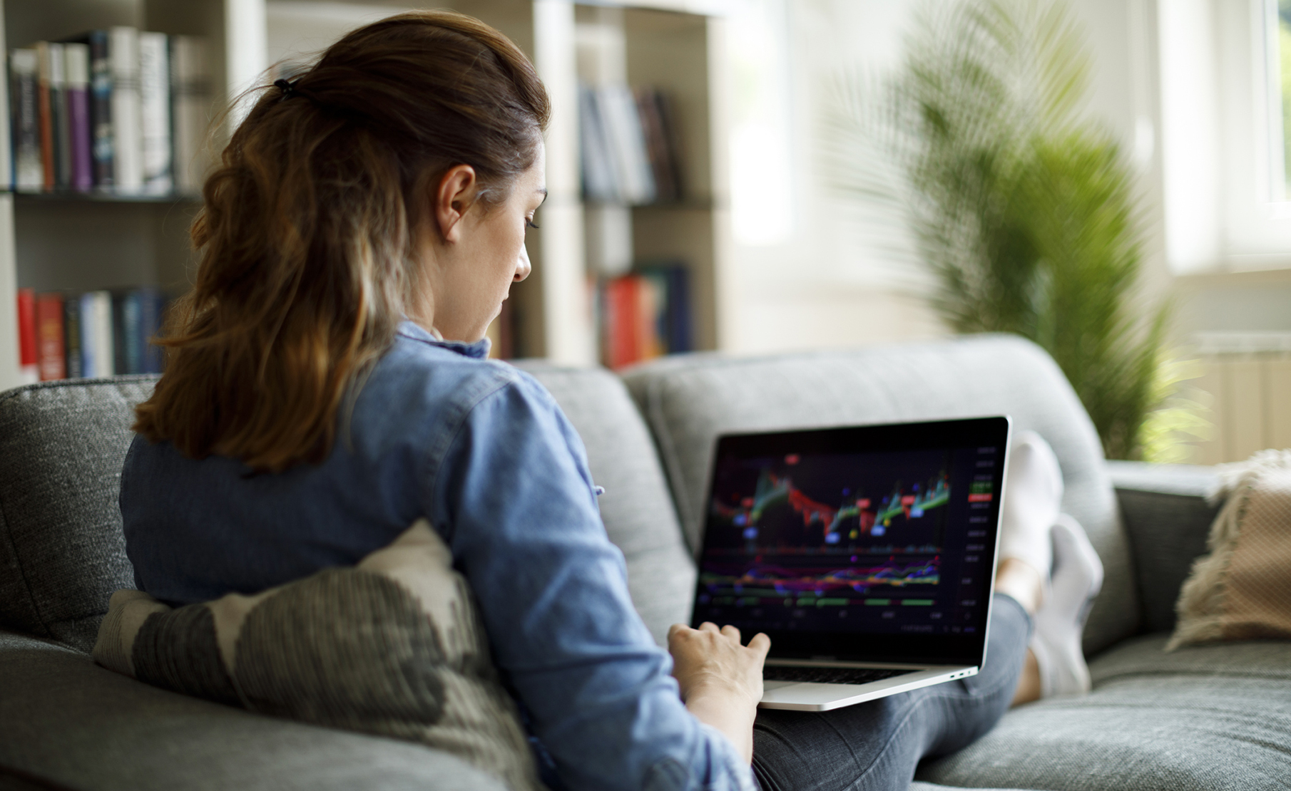 Julie relaxes now that her savings will never lose value Julie relaxes now that her savings will never lose value